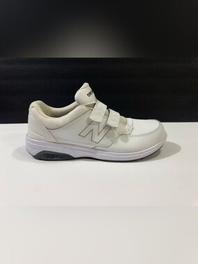 New Balance Kids Off-White Leather Velcro Sneakers